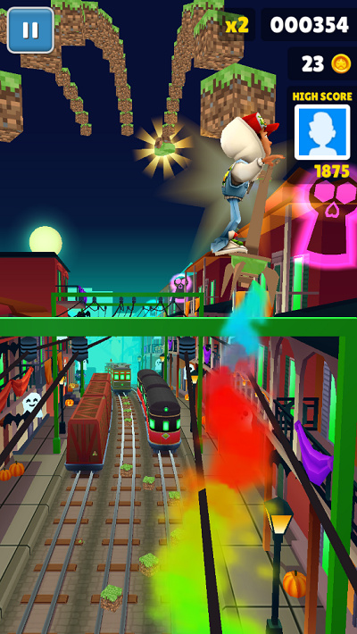 地铁跑酷草方块金币版本下载